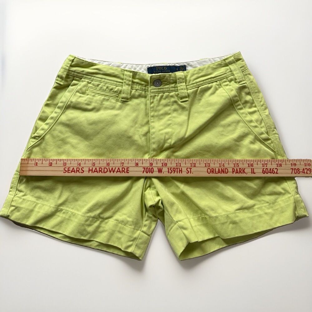Polo Ralph Lauren Women’s 0 Green Chino Shorts Cotton Twill Mid Rise 3" Golf